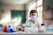 © BillionPhotos.com - Little child make chemistry science experimental chemistry lessons.