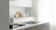 © muhammad - brigt Minimalist Kitchen, very blurry, out of focus