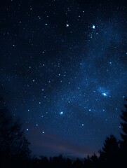 Wall Mural - Night sky with stars background.