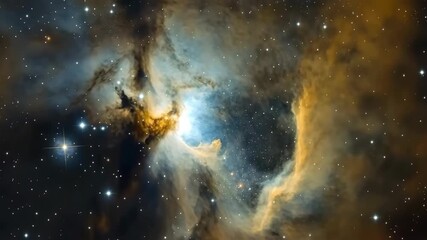 Wall Mural - stunning cosmic scene of a nebula captured from a wide-angle perspective, ideal for a space-themed v