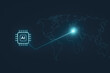 © DailyStock - AI chip connected to a glowing point on a world map artificial intelligence processor