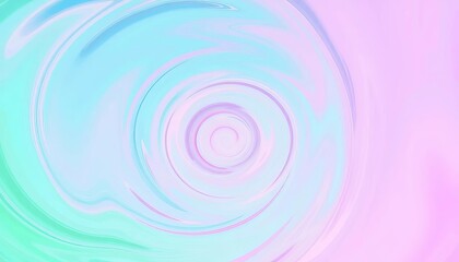 Wall Mural - Abstract swirling pastel spiral patterns in bubblegum pink, blue, and green tones,  psychedelic,  cheerful