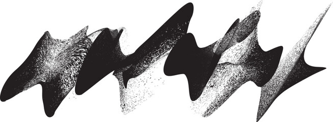Wall Mural - Grunge Wave Logo Element. Surfing Icon . Brush Stroke . Vector Illustration.
