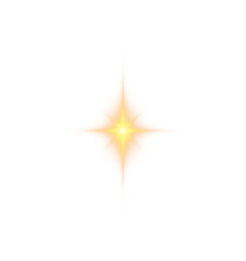 Wall Mural - Warm Light Shinig Star Overlay. Yellow Sparkle 