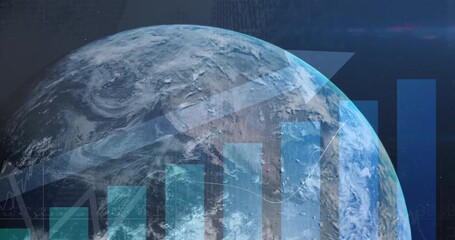Wall Mural - This video shows a digital animation of the earth seen from space