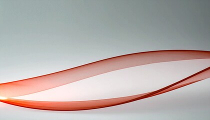 Wall Mural - A scene featuring twin red laser beams moving in parallel, softly glowing with a gentle divergence. The beams are left-aligned, with a wide white right margin creating a stark contrast. The background