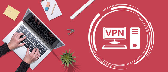 Wall Mural - Concept of vpn