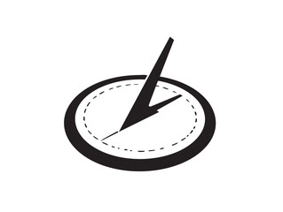 Monochrome illustration of an isolated sundial showcasing ancient timekeeping device against a clean white background perfect for educational or historical designs