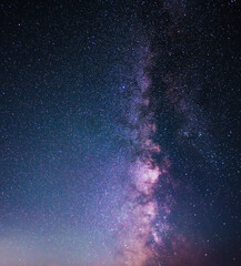 Wall Mural - Beautiful bright Milky Way galaxy on the sttary sky.  Night sky astronomical background. 