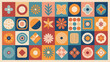 © zihad - series of colorful geometric patterns showcasing diverse shapes and hues in a visually striking arrangement..eps