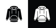 © Witty - Hoodie jacket icon symbol logo. Graphic template.