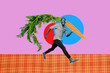 © deagreez - Collage of happy young person surrounded by vegetables like carrots peppers promoting healthy eating dieting lifestyle