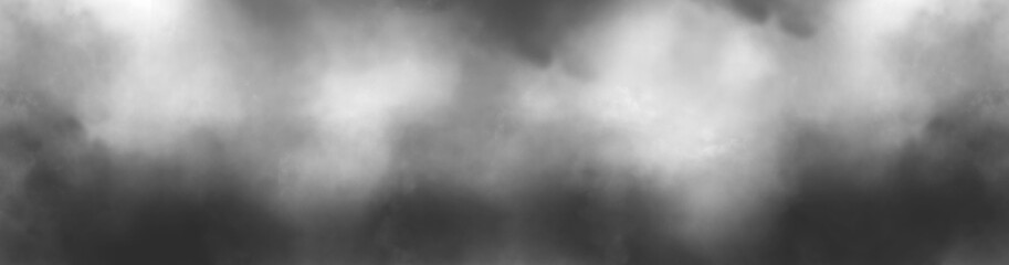Wall Mural - vector realistic smoke cloud or gray fog, abstract gas on transparent background