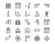 © Icons Studio - Islamic New Year Line Vector Icons