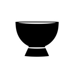 Wall Mural - Minimalist black-and-white vector illustration of a simple bowl silhouette conveying elegance and simplicity in design