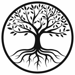 banyan tree vector illustration