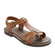 © musgraphy - Brown leather sandal for women isolated on transparent background, studio shot