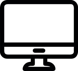 outline vector illustration of a desktop computer display. a clean and modern symbol for pc, worksta