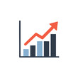 © Arya - Upward trending bar graph illustrating positive growth and progress.