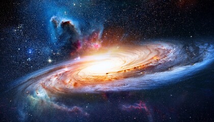 glowing galaxy cosmic light space nebula star universe abstract