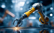 © Boy photographer - Industrial robotic arm operating with precision in a modern factory environment capturing the future of manufacturing automation