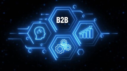 Abstract neon Hud knowledge ability business gear icon Glowing neon line concept. Glowing 