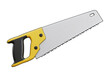© PNG アセット - Yellow Handle Hand Saw On Transparent Background For Woodworking and Construction