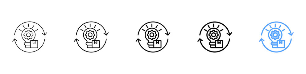 Product Development Icon Different Style Outline Collection Set 