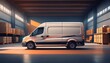 © Hallie - side view of a commercial van standing in a warehouse