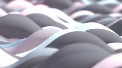 Wall Mural - The image is a close up of a wave pattern with white and gray colors