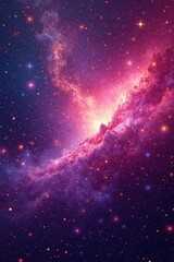 Wall Mural - Shimmering, abstract nebula of swirling, vibrant particles, backgrounds, moving particles, flow