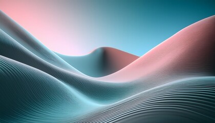 Wall Mural - soft curves flow gracefully across minimalist backdrop evoking
