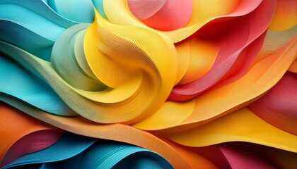 Wall Mural - vibrant abstract background featuring summer colors and shapes for creative design use