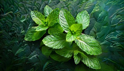 fresh green mint leaves with a vibrant texture ideal for culinary or herbal use displaying nature s beauty these leaves can enhance dishes and beverages