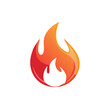 © Anastasiia - Stylized Fire Icon Flames Blazing Bright Orange Red Hot Vector Graphics