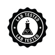 © artificial_azad! - Lab tested seal stamp vector illustration quality assurance badge scientific approval emblem