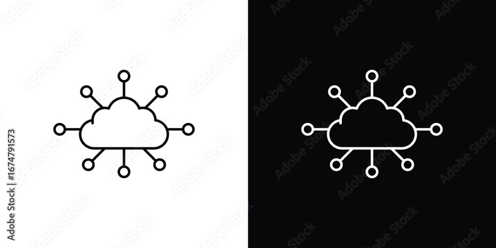 Pictogram Network Network cloud icon symbols. Simple pictograms for web sites and mobile ...
