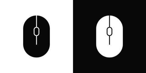 Mouse icon collection flat style - stock vector.