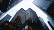 © afridwi - Modern skyscrapers low angle view evening light
