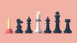 © Mohammad - International Chess Day July 20, chess pieces flat vector, pastel banner, clean layout, isolated background, minimal illustration