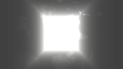Glowing Rectangle Shape on Black Background
