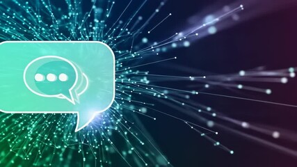 Digital communication chat icon connection