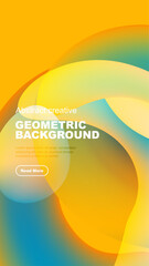 Wall Mural - vibrant abstract design. overlapping colorful shapes create dynamic composition. text overlay invite