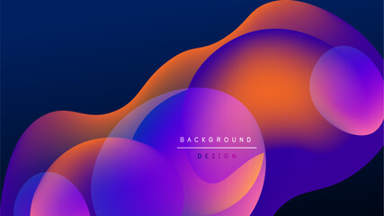 Wall Mural - abstract fluid shapes, vibrant colors blend. gradient design creates dynamic visual effect. modern b