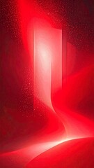 Wall Mural - Glowing red abstract form with bright light image