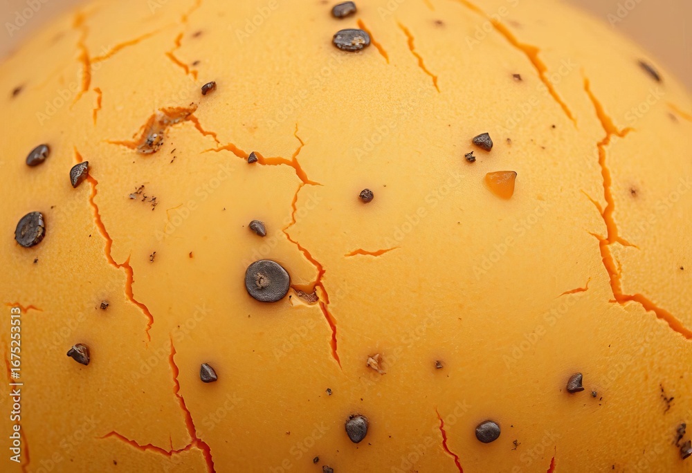 Russet potato skin texture, showing detail of eyes and cracks, pattern ...