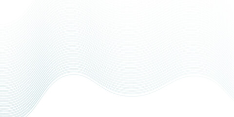 Wall Mural - abstract blue smooth waves on white background. wallpaper texture space pattern good simple art mode