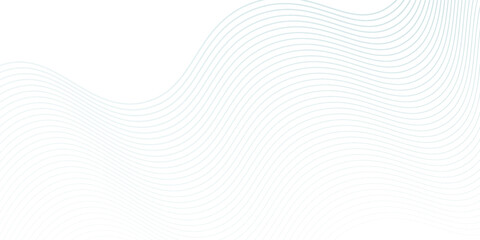 Wall Mural - abstract blue smooth waves on white background. wallpaper texture