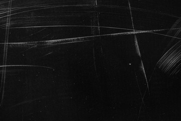 Wall Mural - grunge overlay effect with scratch and dust on black background,retro noisy grain dust texture for f