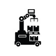 © dipu - Robotic arm lifting boxes on pallet vector